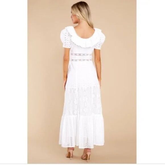 LoveShackFancy Stassie Dress in True White - Picture 2 of 7